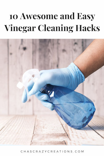 10 Vinegar Cleaning Hacks! Vinegar is biodegradable, and the acidity cuts through grease, soap scum, mineral deposits, and kills germs.