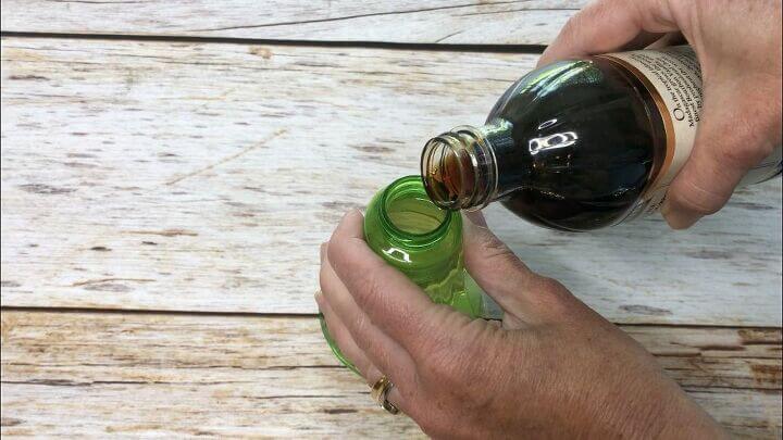 Fill a spray bottle with water and add a little baking vanilla to the bottle.