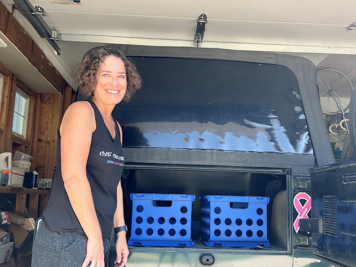 I fit two of these crates nicely in the back of our Jeep.  I use them for carrying groceries or other shopping items.  I have used them to stop things from flying around in the back of my car.  I have also used them to carry things we need for the day, whether it's sporting or dance gear, or items we need for an outing for the day like bug spray, water bottles, food, etc.