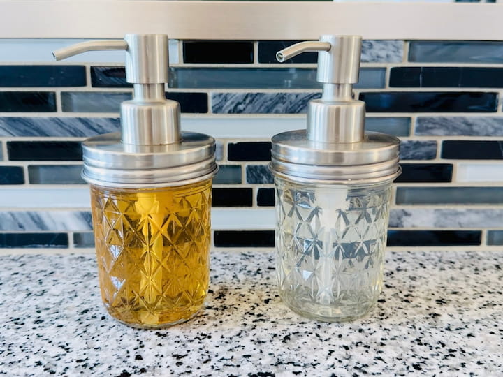 Soap and Hand Sanitizer Mason Jar dispensers