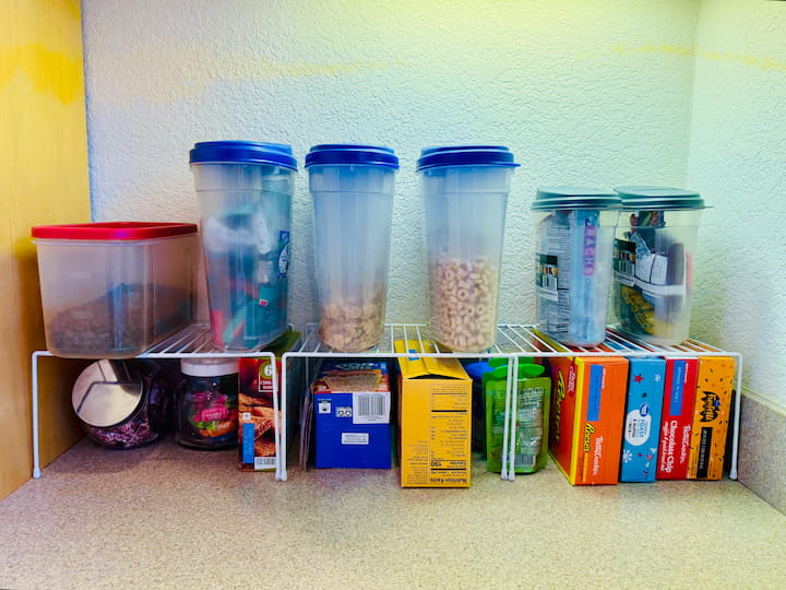 counter top pantry organization